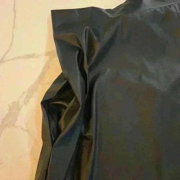 Womens Faux Leather Front Slit Maxi A Line Skirt Black Size XL - Picture 9 of 9